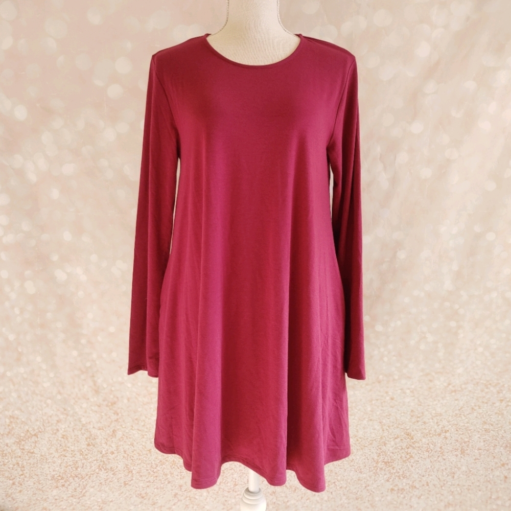 Raspberry Dress with Pockets